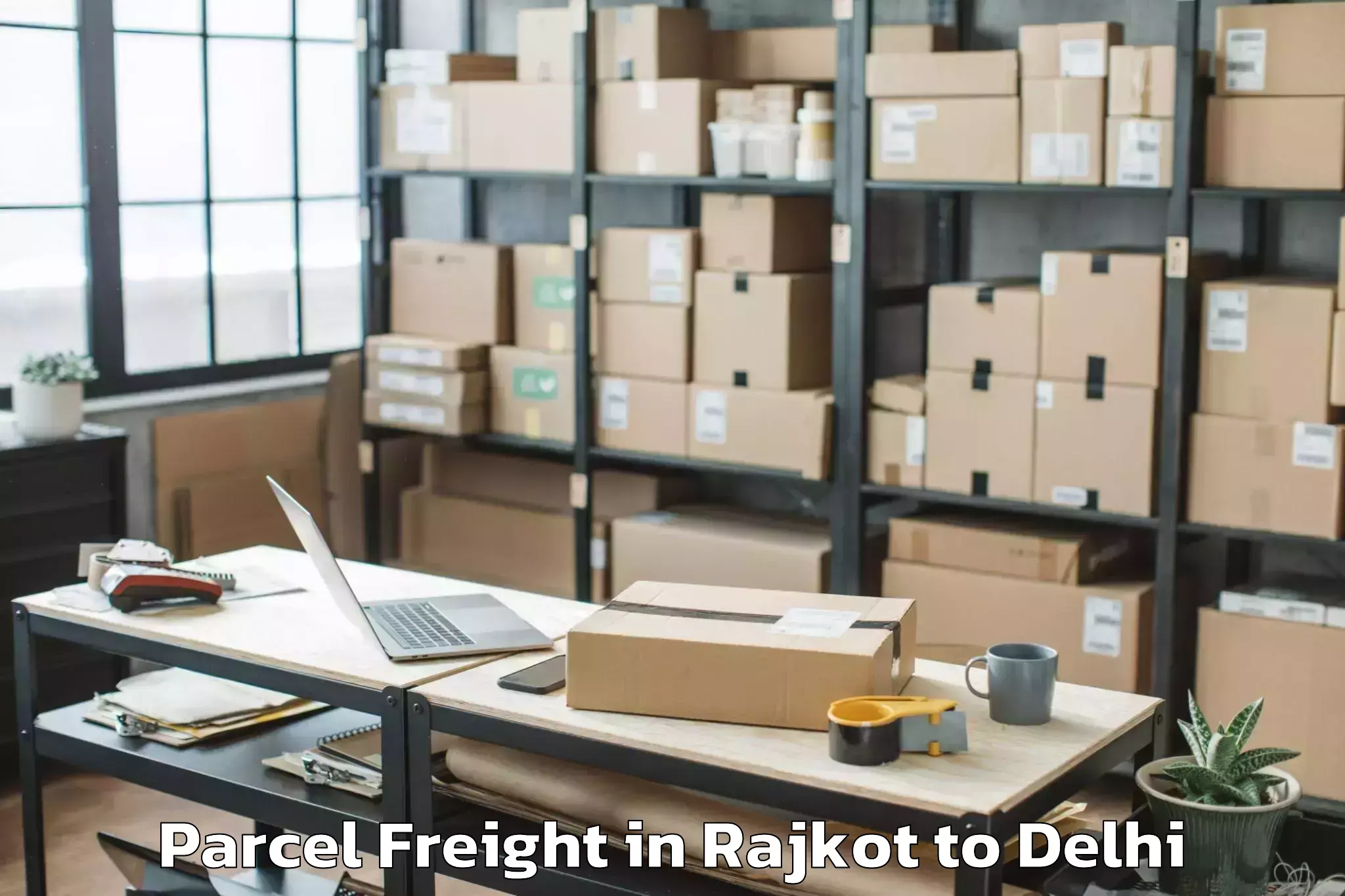 Get Rajkot to Ambience Mall Rohini Parcel Freight